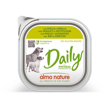 almo nature daily menu pollo piselli 100 gr per cane