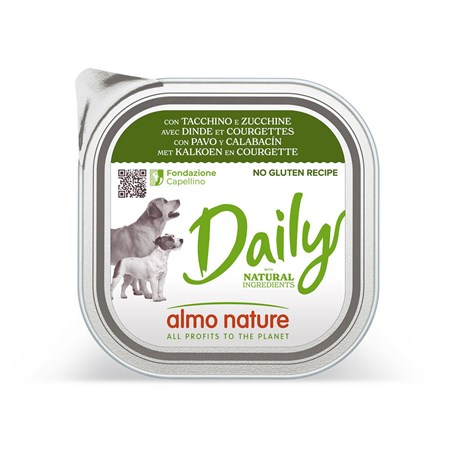 almo nature daily menu tacchino zucchine 300 gr per cane