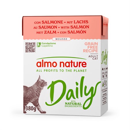 almo nature daily mousse salmone 380 gr umido per gatti