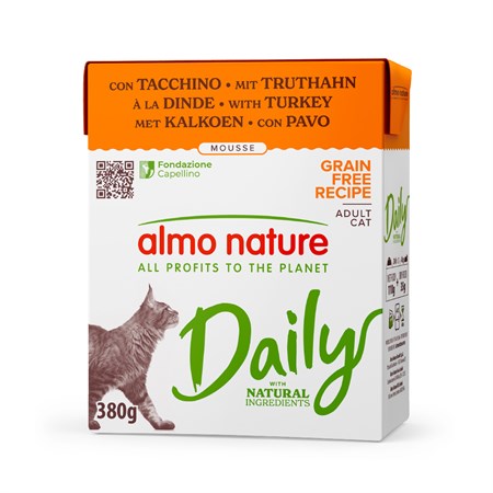 almo nature daily mousse tacchino 380 gr umido per gatti