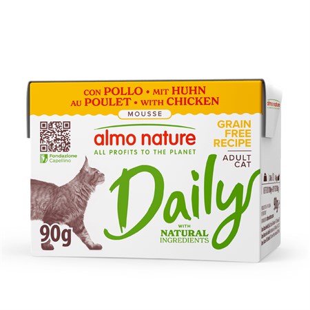 Almo Nature Daily Mousse Pollo 90 gr Umido Per Gatti in Gatti
