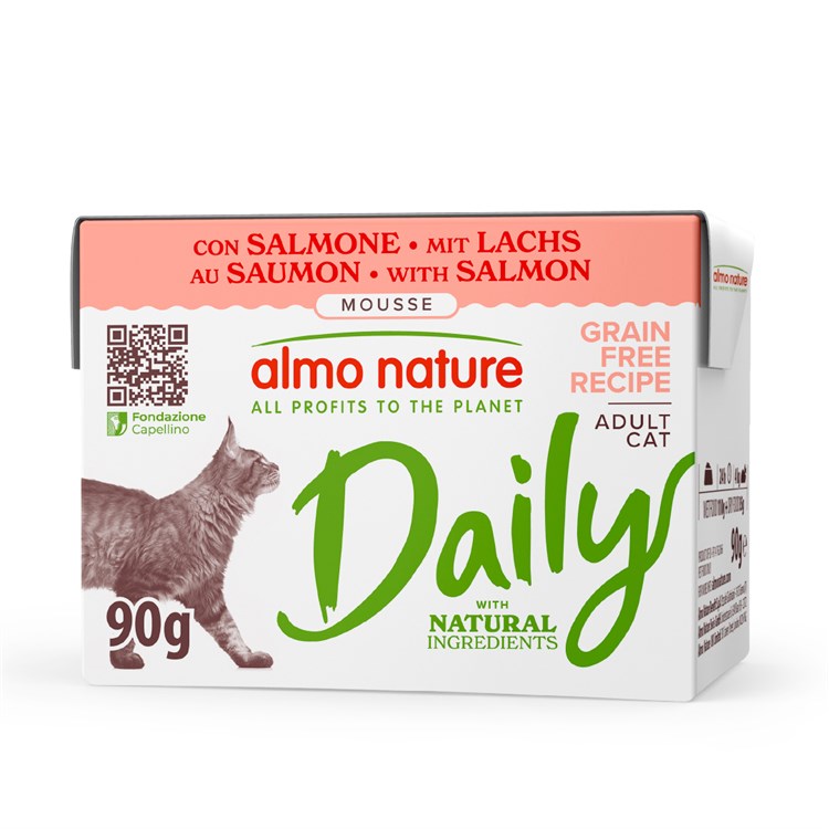 Almo Nature Daily Mousse Salmone 90 gr  Umido Per Gatti