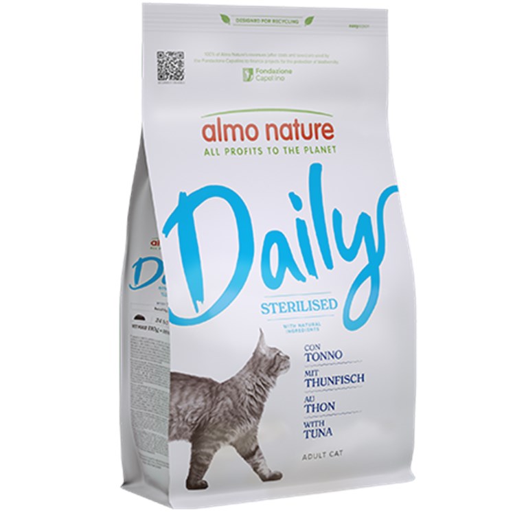 Almo Nature Daily Sterilised Tonno 12 KG Crocchette Per Gatti DAN