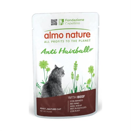 almo nature functional anti hairball manzo umido per gatto 70 gr
