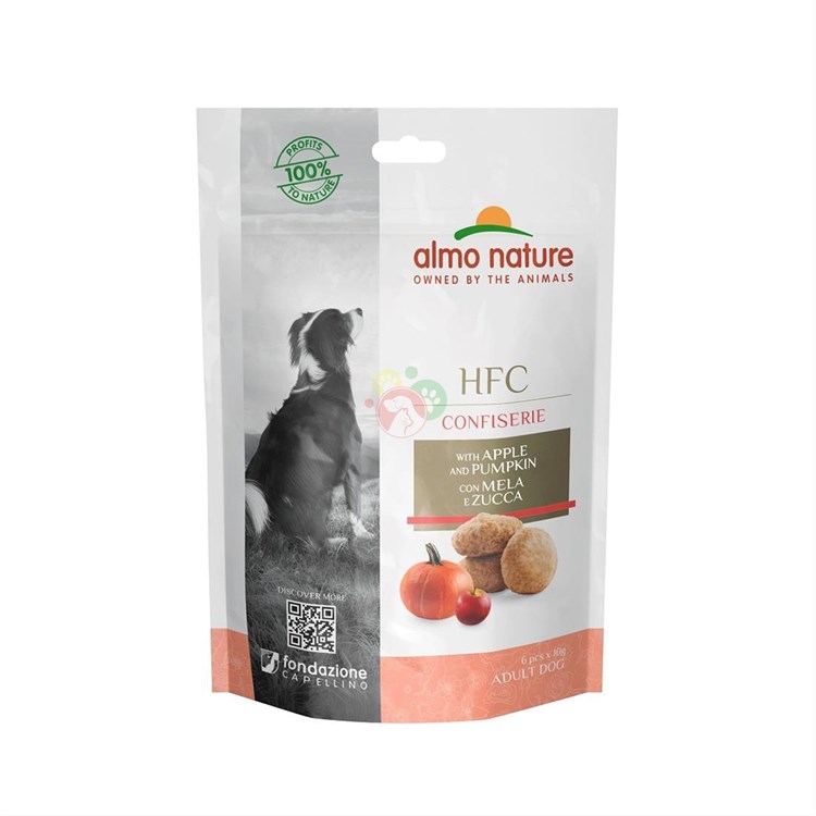 Almo Nature HFC Biscotti Confiserie con Mela e Zucca 60 gr Per Ca
