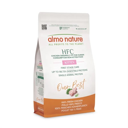 Almo Nature HFC Kitten Pollo 1,2 kg Crocchette Per Gattini in Gatti