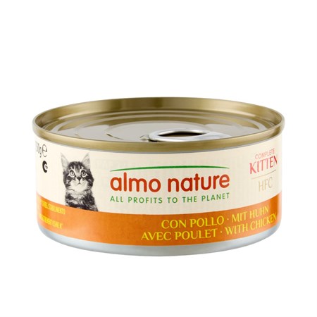 almo nature hfc kitten pollo 150 gr per gattini