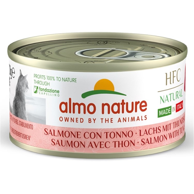 Almo Nature HFC Made In Italy Salmone Con Tonno 70 gr Umido Gatto