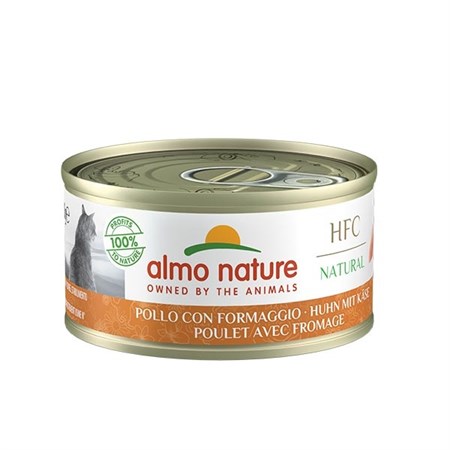 almo nature hfc natural pollo con formaggio 70 gr per gatti