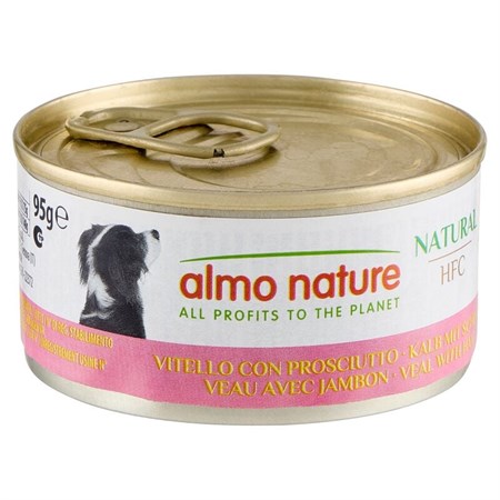 almo nature hfc natural vitello con prosciutto 95 gr umido cane