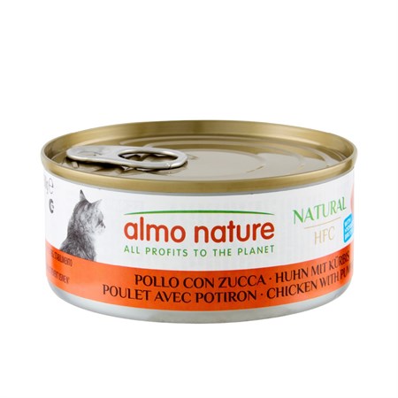 almo nature hfc pollo con zucca 150 gr umido gatto