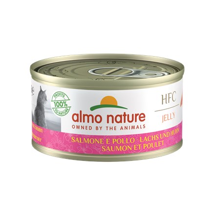 almo nature hfc salmone e pollo 70 gr cibo per gatti