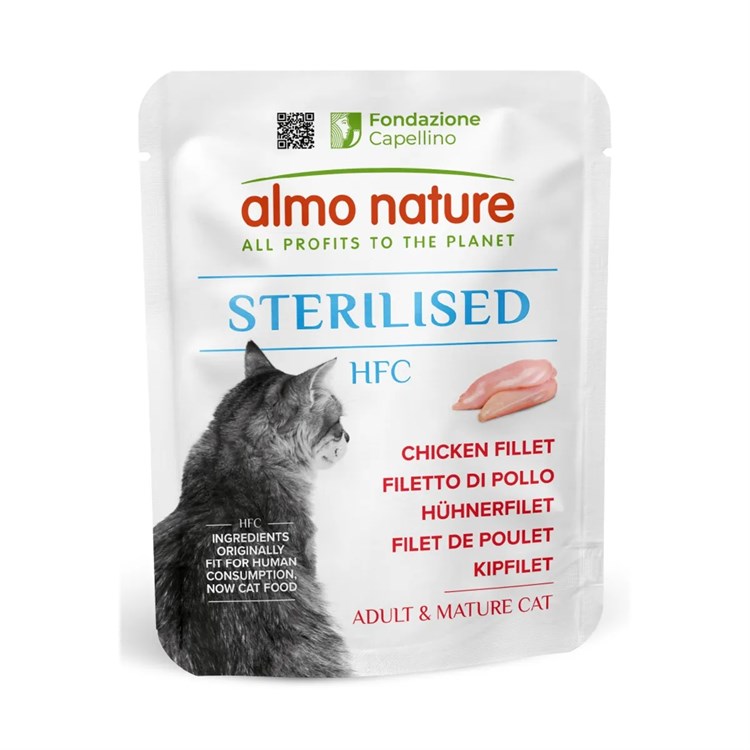 Almo Nature HFC Sterilised Filetto di Pollo 50 gr Bustine Umido Gatto