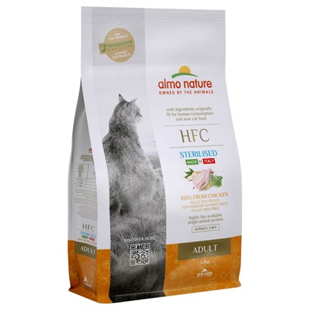 almo nature hfc sterilised pollo 1 2 kg crocchette per gatti