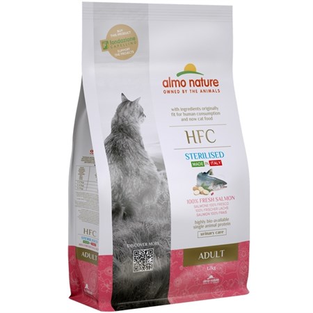 almo nature hfc sterilised salmone 1 2 kg crocchette per gatti