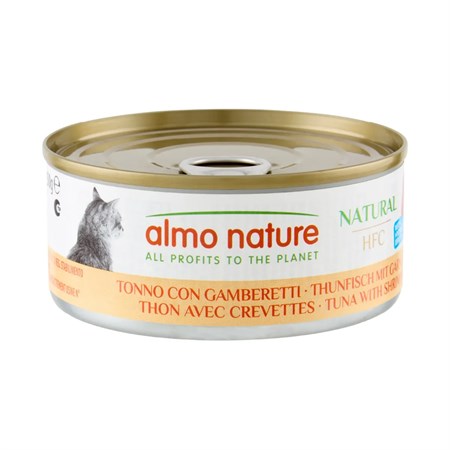 almo nature hfc tonno e gamberetti 150 gr umido per gatti