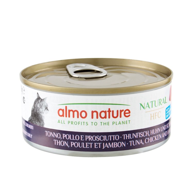 Almo Nature Hfc Tonno, Pollo e Prosciutto 150 gr Per Gatti