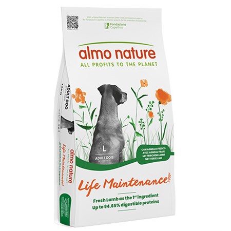 almo nature holistic adult large dog 12 kg agnello e riso per cani