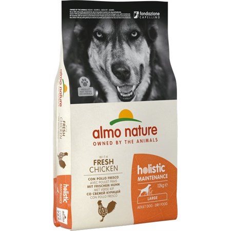 almo nature holistic adult large dog 12 kg pollo fresco per cani