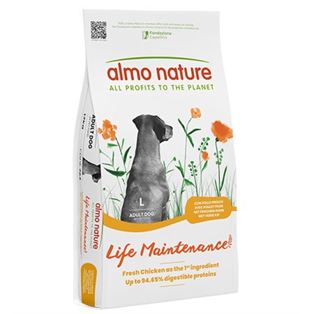 almo nature holistic adult large dog 12 kg pollo fresco per cani