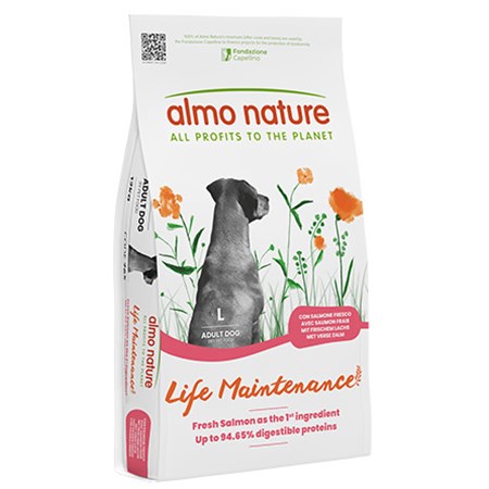 almo nature holistic adult large dog 12 kg salmone e riso per cani