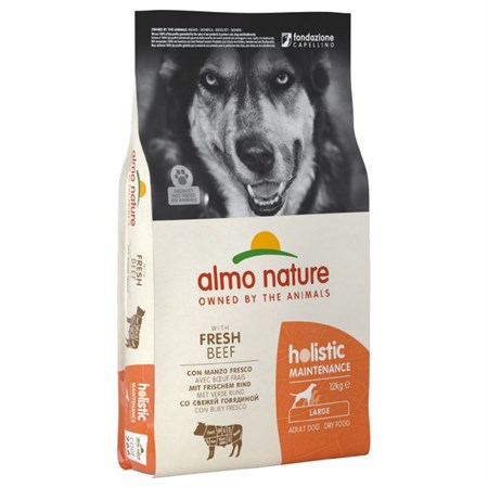 almo nature holistic large adult manzo 12 kg cane