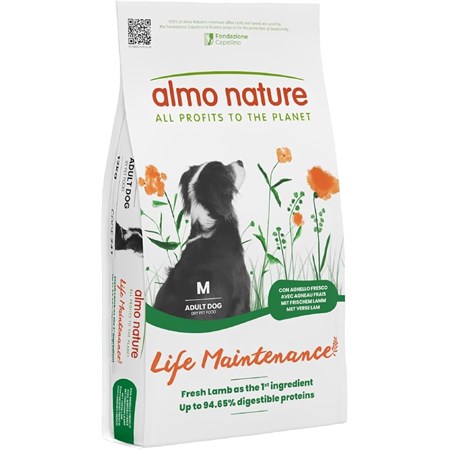 almo nature holistic medium adult dog 12 kg agnello e riso per cani
