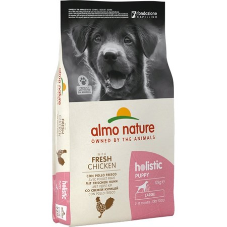 almo nature holistic puppy large dog 12 kg pollo fresco per cani