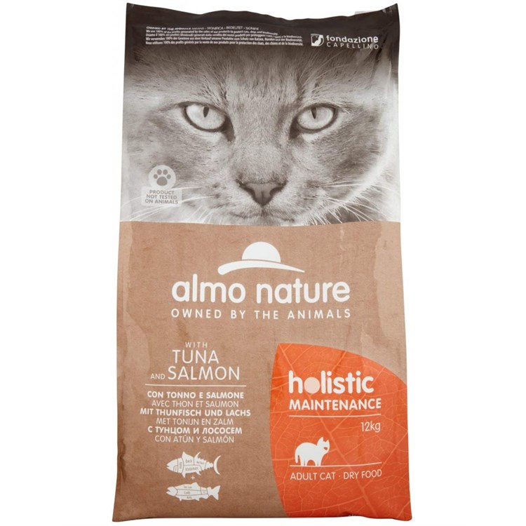 Almo Nature Holistic Tonno e Salmone Cat 12 kg Per Gatti DANNEGGI