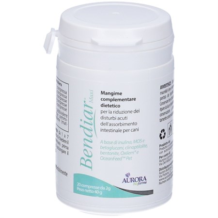 aurora biofarma bendiar maxi 20 compresse da 2 gr per cani e gatti