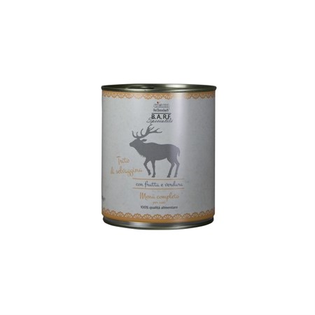 barf dr clauder s menu completo trito selvaggina 800 gr umido per cane