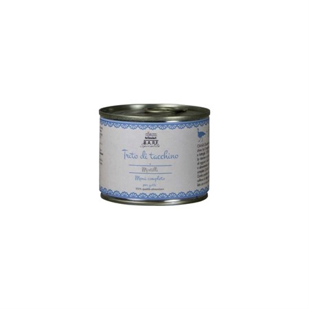 barf dr clauder s menu completo trito tacchino 200 gr umido per gatto