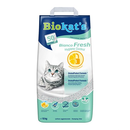 biokats bianco fresh 10 kg lettiera agglomerante per gatti