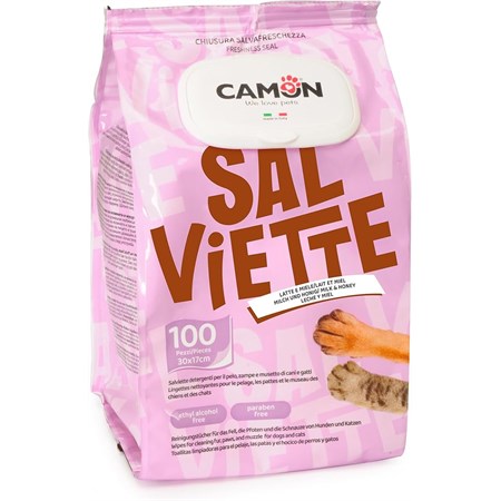 camon 100 salviette detergenti latte e miele maxi formato