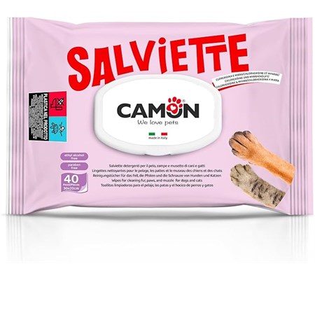 camon 40 salviette detergenti mirra clorexidina per pelo e musetto
