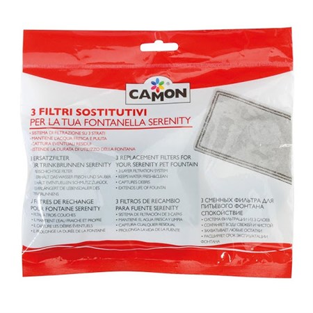 Camon Kit 3 Filtri per Drinkwell Ciotola Fontanella Automatica in Gatti