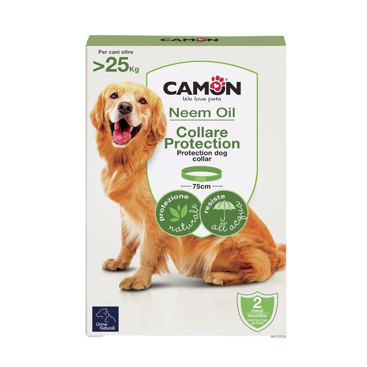 Camon Protection Orme Naturali Collare Olio Di Neem Cane Oltre 25 kg 75 cm