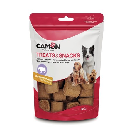 camon snack biscotto rollos manzo 530 gr per cani
