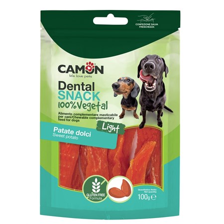 camon snack vegetale sweet potato strips 100 gr per cani