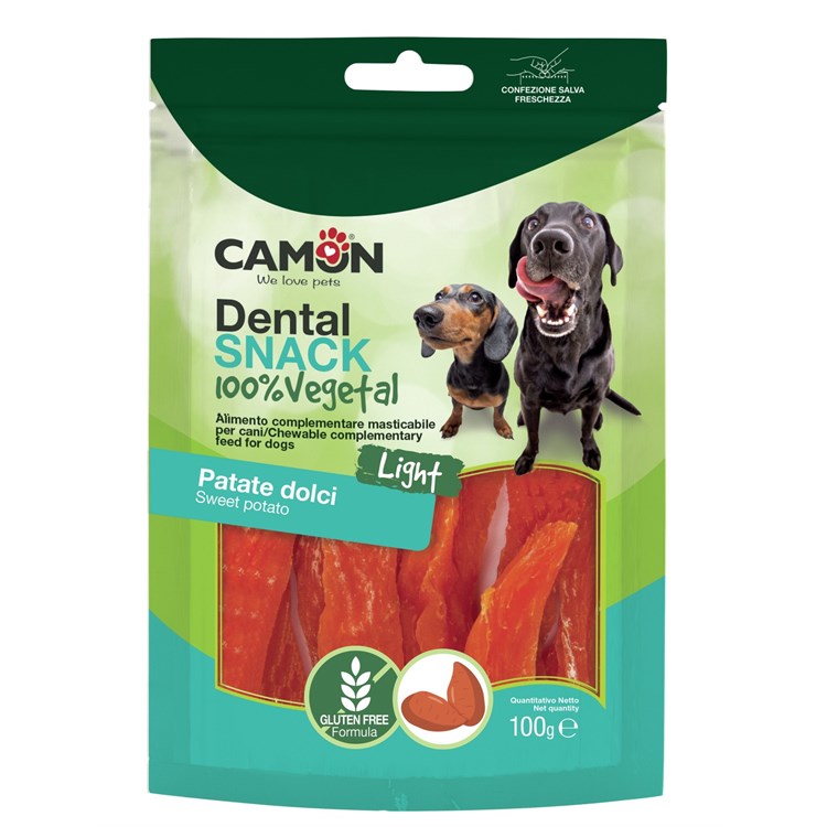 Camon Dental Snack Vegetale Light Con Patate Dolci 100 gr per Cani