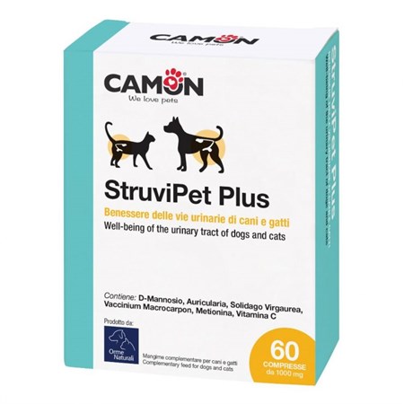 camon struvipet plus 60 compresse per le vie urinarie per cani e gatti