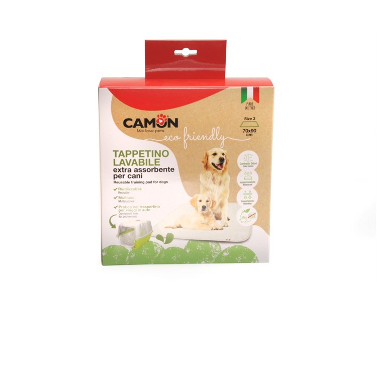 Camon Tappetino Igienico Lavabile Riutilizzabile Extra Assorbente 70 x 145 cm Per Cani