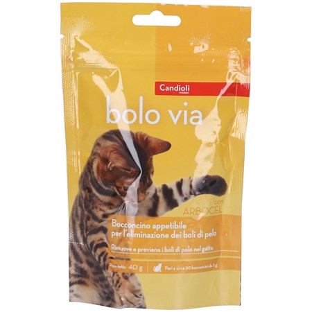 Candioli Bolo Via 20 Bocconcini 40 gr Sacchetto Per Gatti in Gatti