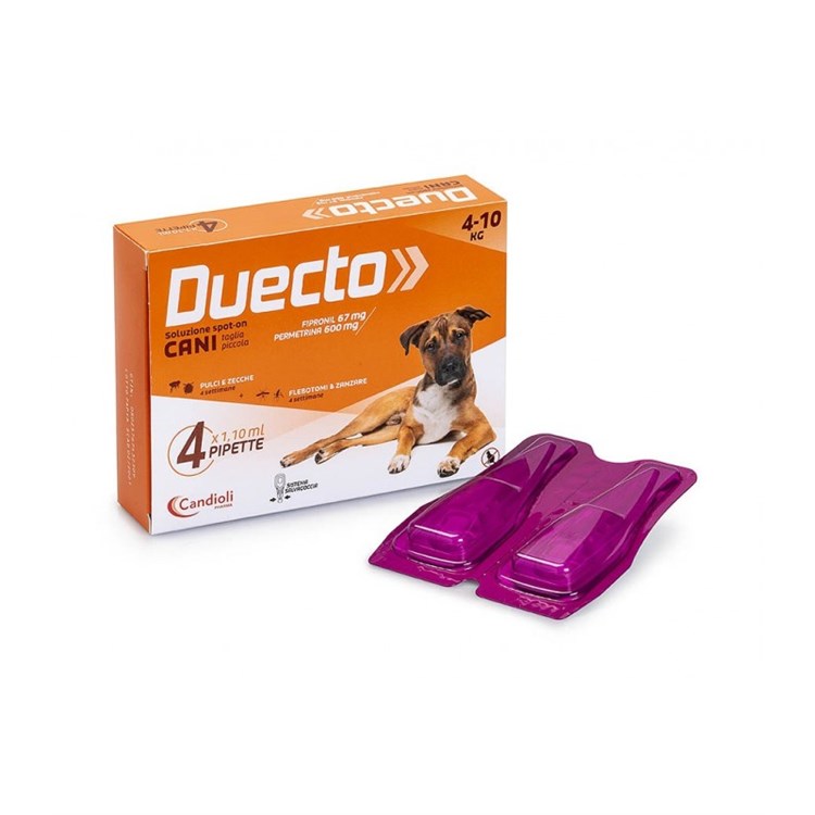 Candioli Duecto Spot On 4 Pipette Cani da 4 kg a 10 kg