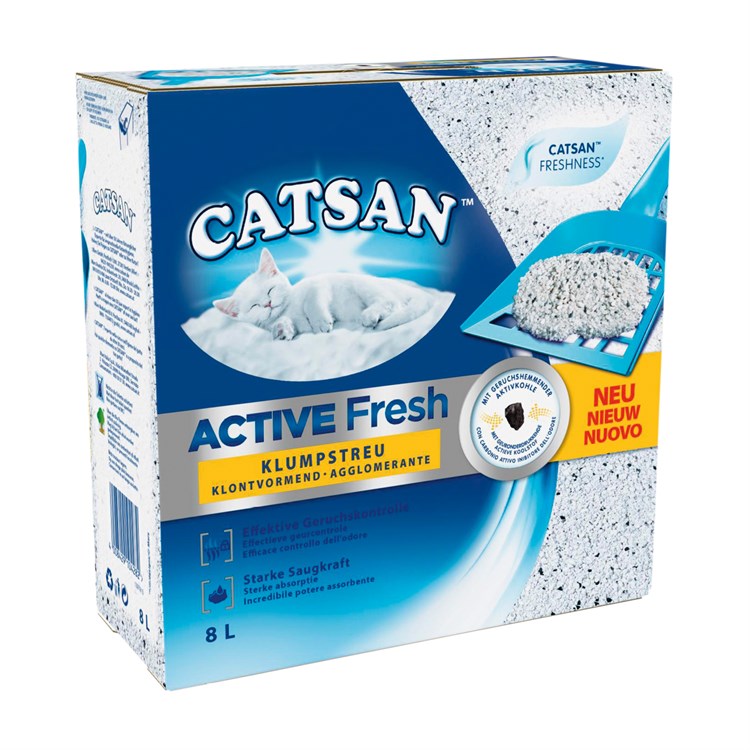 Catsan Lettiera Agglomerante Active Fresh 8 Lt per Gatto