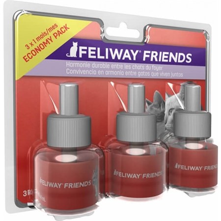 ceva feliway friends set di 3 ricariche da 48 ml per gatti