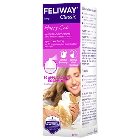 ceva feliway spray classic 60 ml 400 nubilizzazioni per gatti