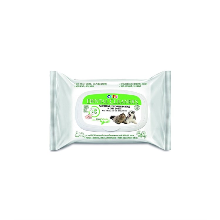 Cliffi Dental Cleaners 20 Salviettine Per la Pulizia dei Denti