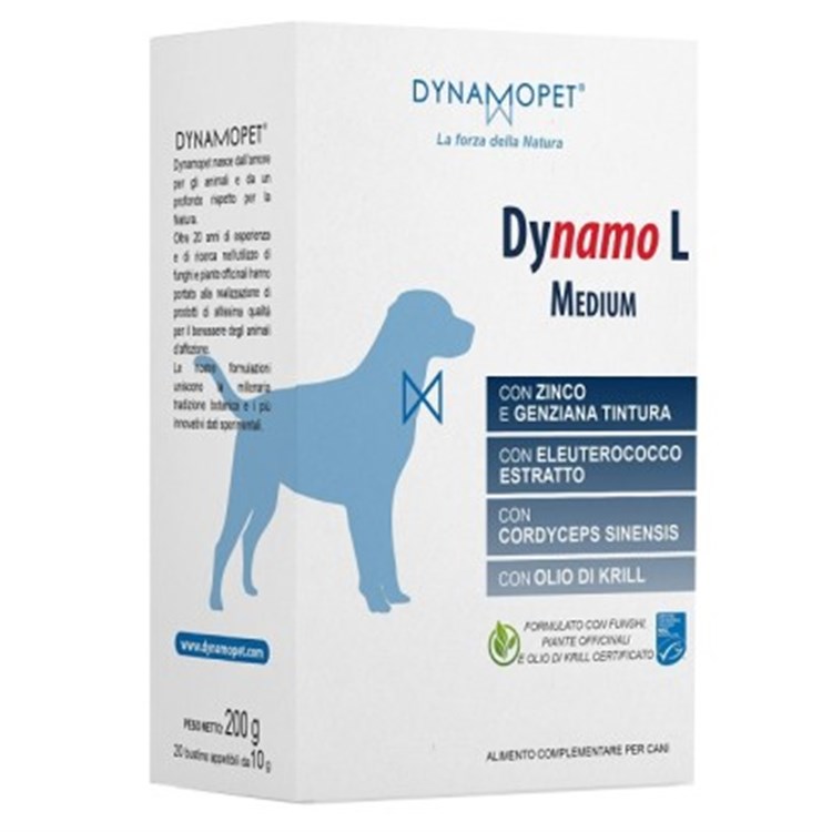 Dinamopet Dynamo Medium 20 Bustine da 10 Gr Per Cani fino a 20 kg