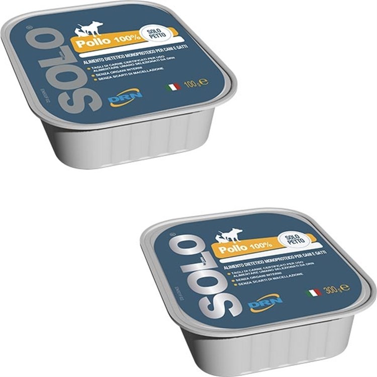 DRN Solo Petto Pollo 100 gr Cibo Cani e Gatti